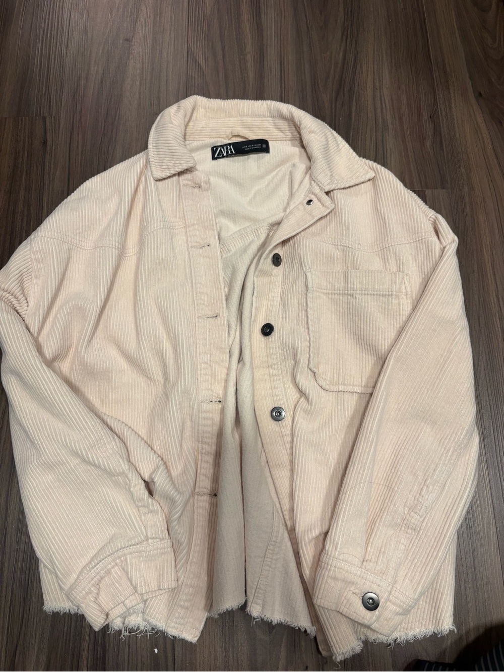 ZARA women’s  Light Beige Corduroy Jacket
